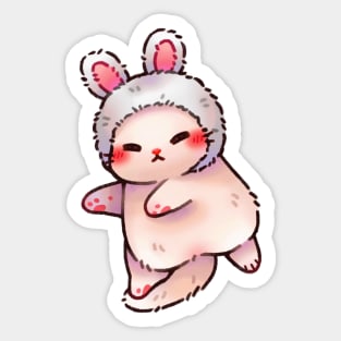 Kitty in Bunny Hat Sticker